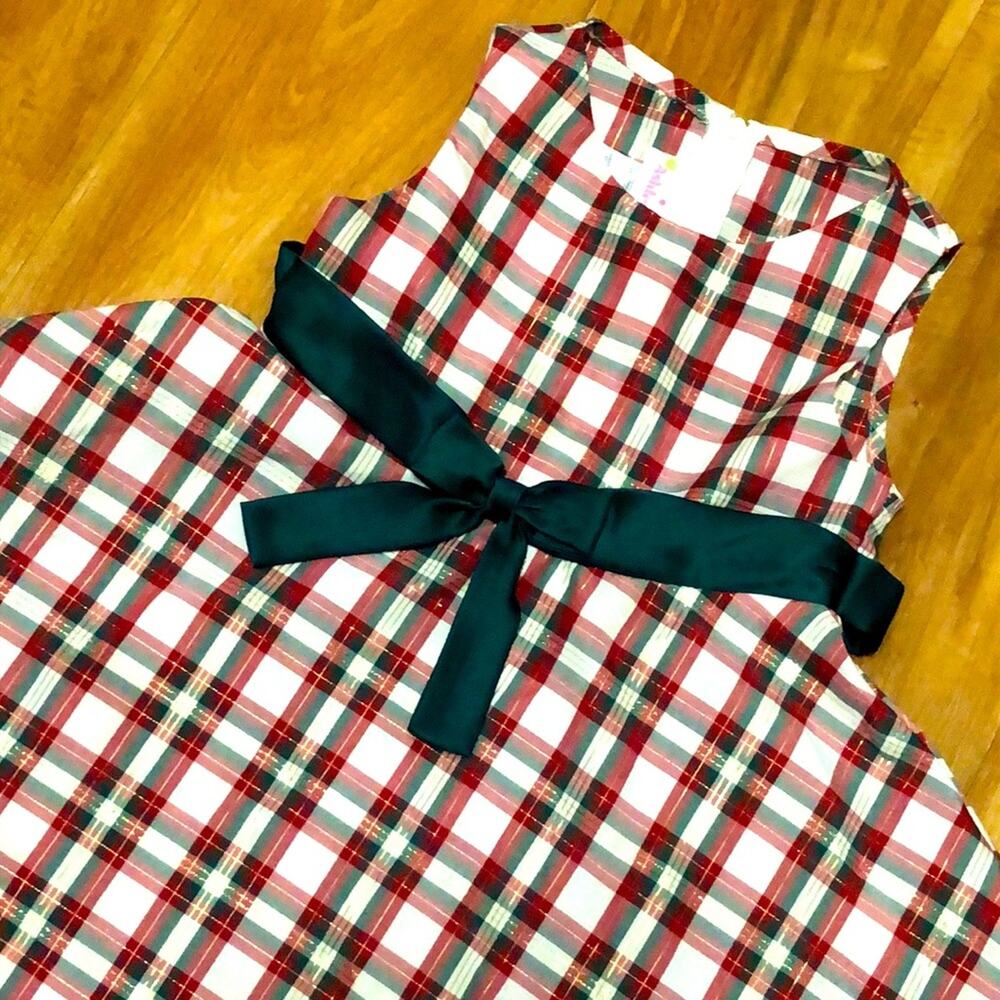Ashley Ann Girl’s Plaid Festive Holiday Dress Size 4T
